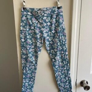 Carters Kids Floral Leggings Blue Purple White Size 10A